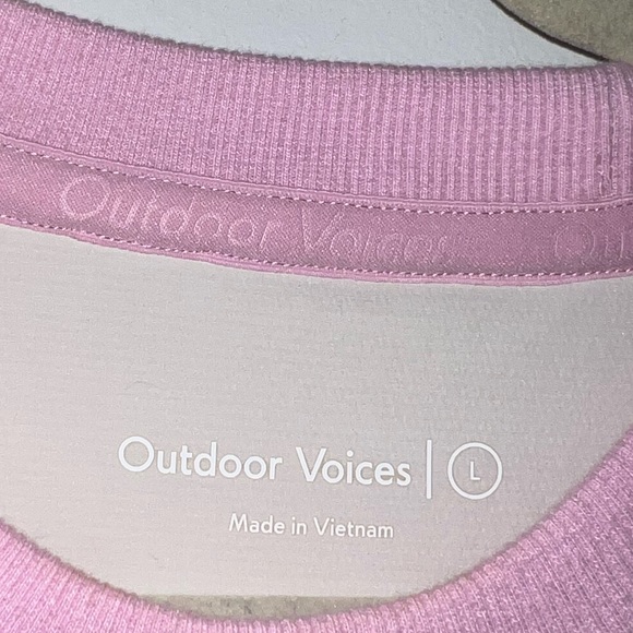 OUTDOOR VOICES Pink MegaFleece Crewneck - Picture 3 of 3